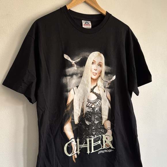 Vintage Cher Living Proof Tour T-Shirt / Large / 2002 / Alstyle - Picture 2 of 7